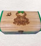 Frog: Decorated Wooden Trinket Keepsake Box 20cm