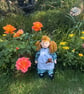 Emma 14 Inch Handmade Rag Doll with Teddy Bear Pocket Friend  - Image 2