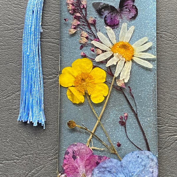Handmade Pressed Flower Acrylic Bookmark