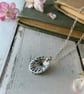Silver Limpet Shell Necklace – Oxidised Fine Silver Pendant - Image 7