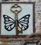 Butterfly mixed media card handmade blue keepsake - Image 3