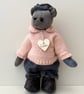 Teddy, handmade UK designed adult collectors bear. One of a kind keepsake gift - Image 8