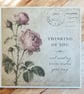 Vintage Botanical Greeting Card. Handmade Parchment Paper Card.  - Image 4