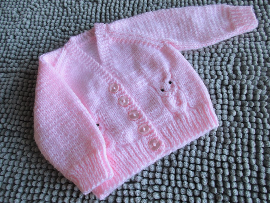 16" Baby Girls Owl  V Neck Cardigan