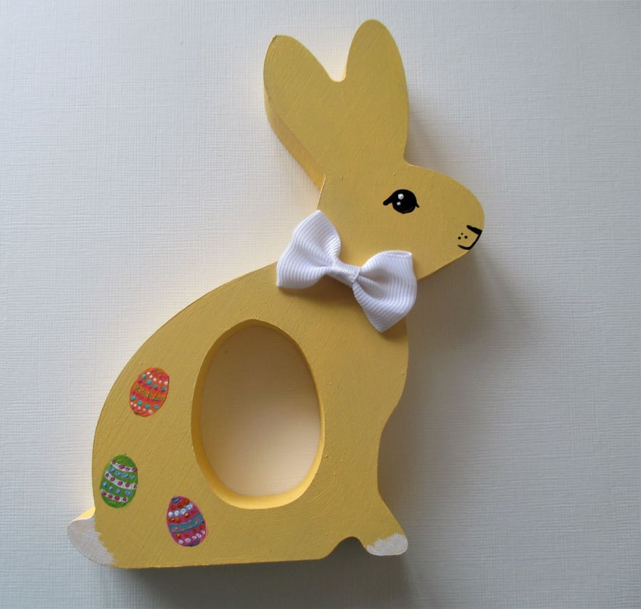 Easter Egg Holder Bunny Chocolate Egg Wooden Hand Painted MDF