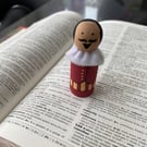 William Shakespeare Handpainted Wooden Peg Doll