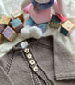 Hand knitted ‘Eva’ Baby Girl’s Cardigan (3-6 months) - Image 2