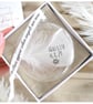 Personalised Name Date Christmas Bauble. Gift Boxed Memorial Gift. Real White Fe - Image 1