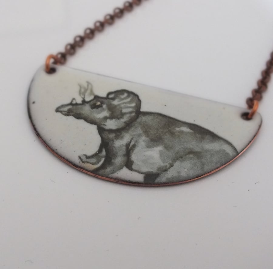 Triceratops necklace