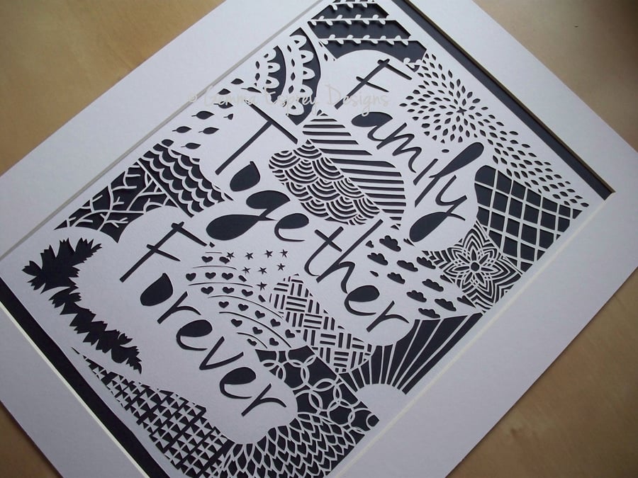 Papercut Original 'Family Together Forever'