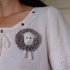 Herdwick sheep brooch, farm animal, gift for her