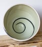 Ceramic Green and White Spiral Design Vase  - Image 2