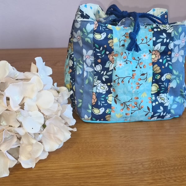 Drawstring gift bag in the style of a japanese rice bag
