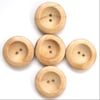 Large wood buttons set of 5