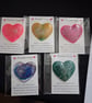 Glittery pocket hugs. Handmade epoxy resin heart.