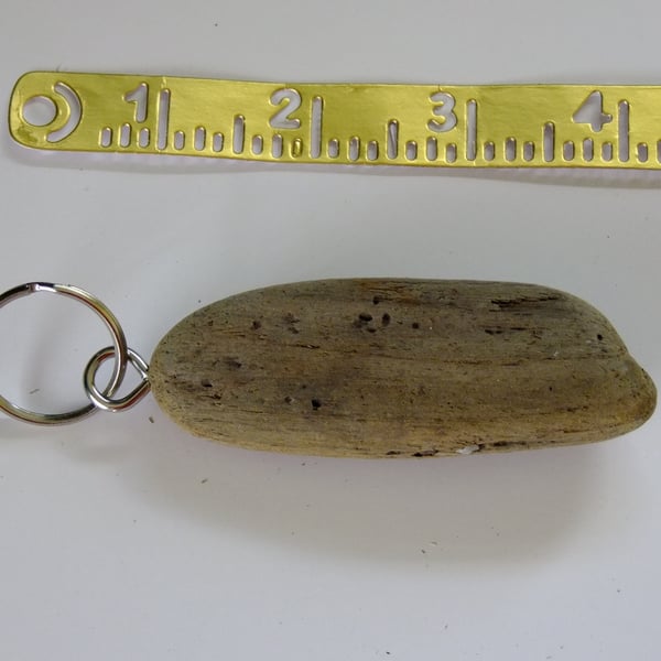 Little driftwood key ring or key fob for car, boat, garage, shed, greenhouse.