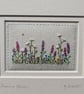 Summer Meadow, miniature framed hand embroidered work, detailed and unique