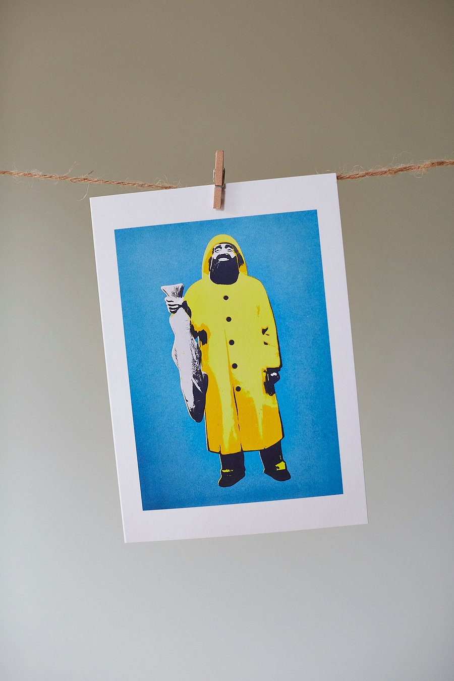 'Fisherman' greetings card