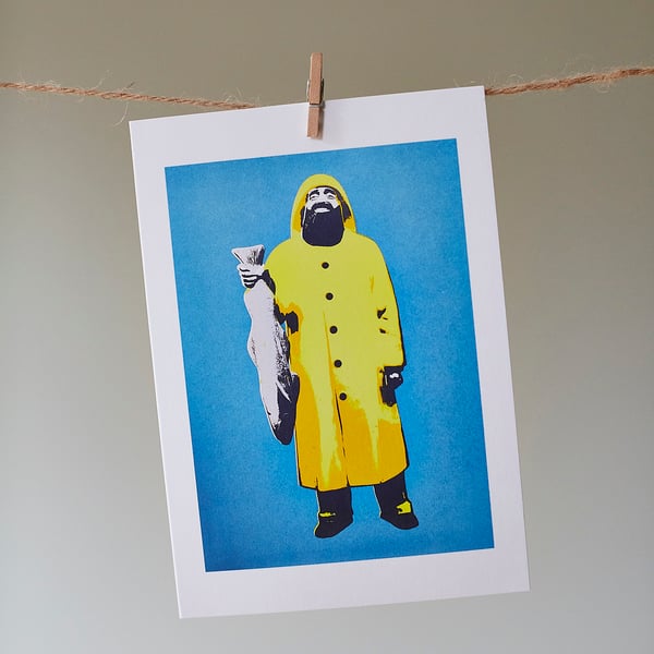 'Fisherman' greetings card