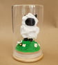 Bee happy Thinking of Ewe, handmade ornament in glass jar - Image 1