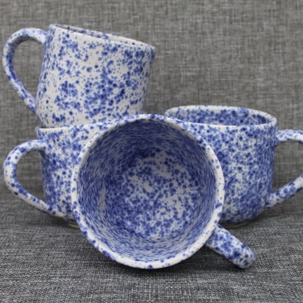 Unique blue speckled mug 