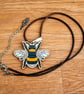 Wooden Bee Necklace - Hand Painted & Folksy - Image 3