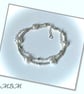 Silver Heart Bead & Chain Bracelet