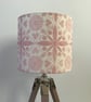 Hand Printed Organic Cotton Oblong Cushion - RUNA - Soft Pink - Image 6
