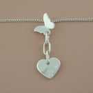 Sterling Silver Butterfly, Heart & Chain Pendant – Hope, Love and Togetherness