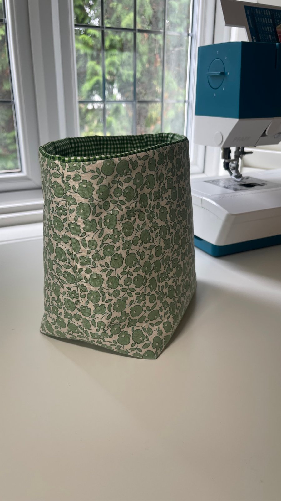 Handmade cotton fabric basket 