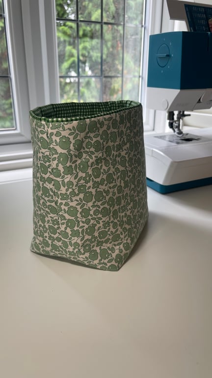 Handmade cotton fabric basket 