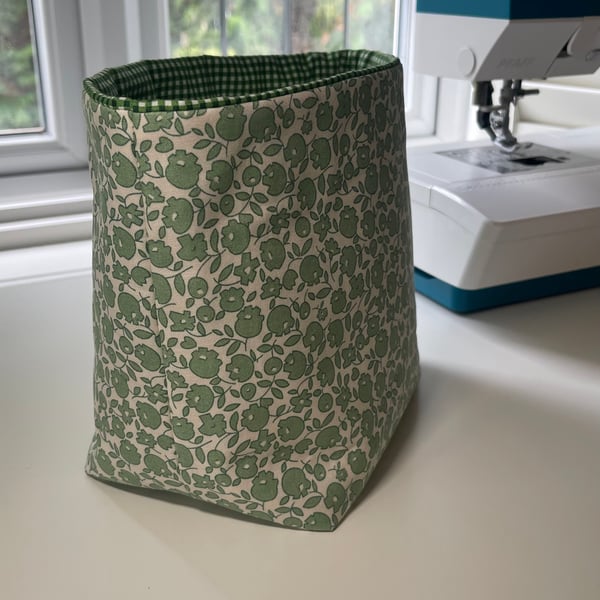 Handmade fabric basket - 100% cotton 