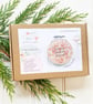 DAISY BURST 3" Hoop Embroidery Kit - Home Sweet Home - flowers pink peach beads  - Image 3