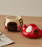 Hand Painted Mushroom House Trinket Pot - Jewellery and Keepsake Storage