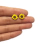 Sunflower Stud Earrings - Handpainted - Floral Earrings