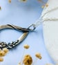 Teardrop Flower Pendant, Recycled Silver Necklace, Nature Inspired - Image 3