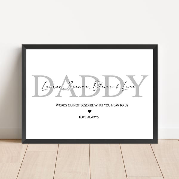 Personalised Daddy Print