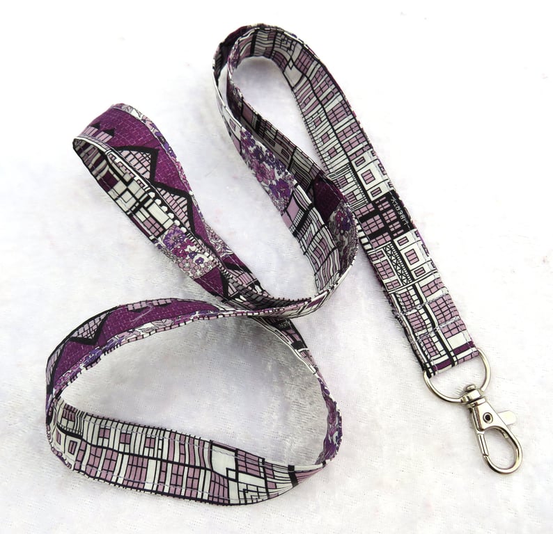 Liberty Tana Lawn lanyard, with swivel lobster clip, Liberty Belle
