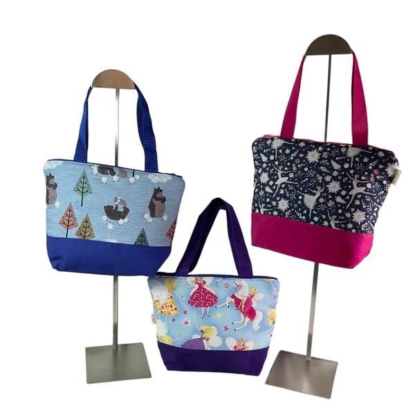 Childrens ballerina toiletries bag with wipe clean lining and handles , girls 