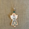 Hanging Embroidered angel decoration