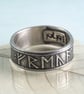  Sterling Rune Ring - Viking Silver Band Personalized Custom Name Anglo Saxon  - Image 5
