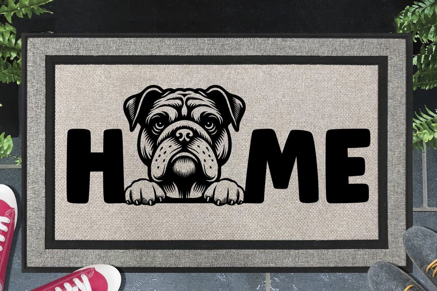 American Bulldog Home Door Mat No.2 - All Weather Doormat - 45x70cm 