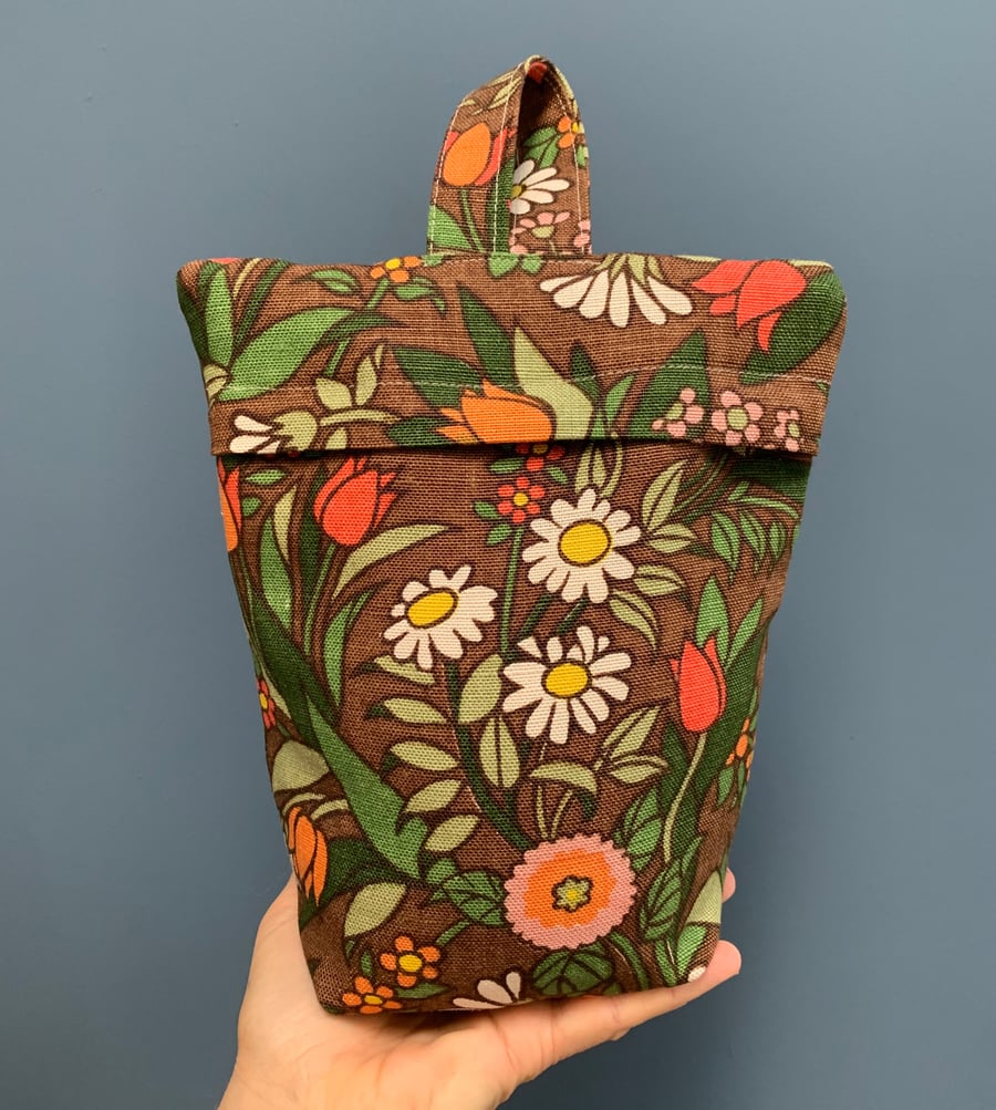 Vintage Flower Waltz linen door stop