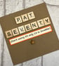 Personalised Scrabble Birthday Card: Milestone Age Greeting (6x6 Inch)