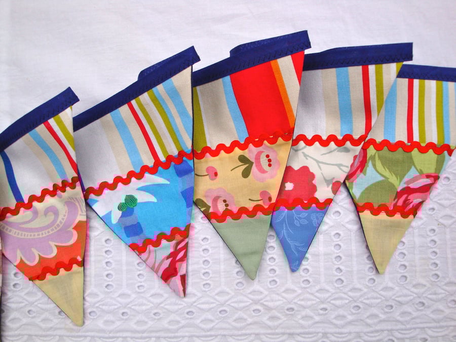 Patchwork Cotton Bunting - garden - home .