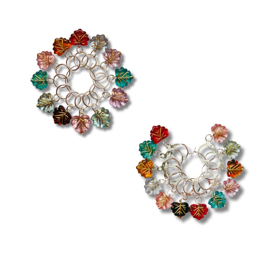 Leaf Stitch Markers - Jelly Leaves