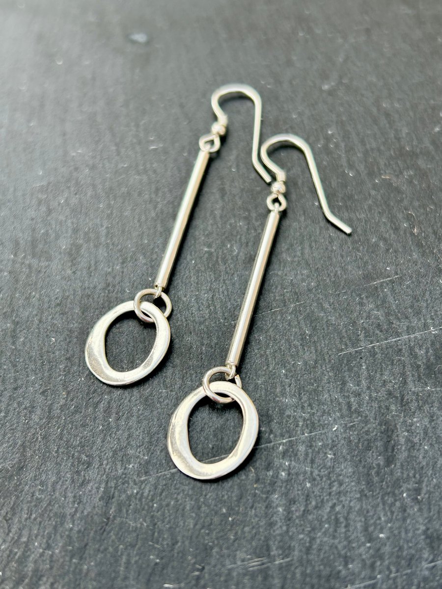 Long Silver Earrings
