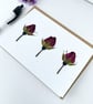 Handmade Real Pressed Rose Bud Greeting Card, Wedding, Anniversary, Birthday - Image 2