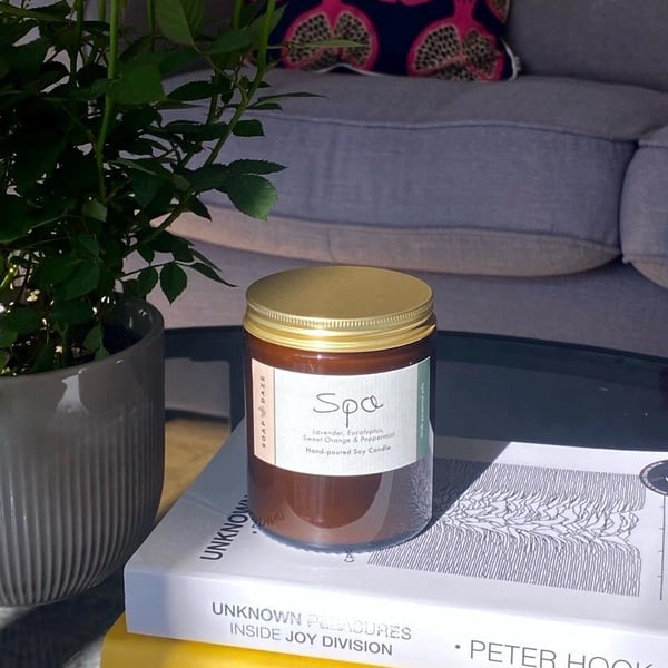 Spa Soy Wax Aromatherapy Candle with essential oils