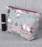 Make up bag, zipped pouch, rabbits, mushrooms - Image 4